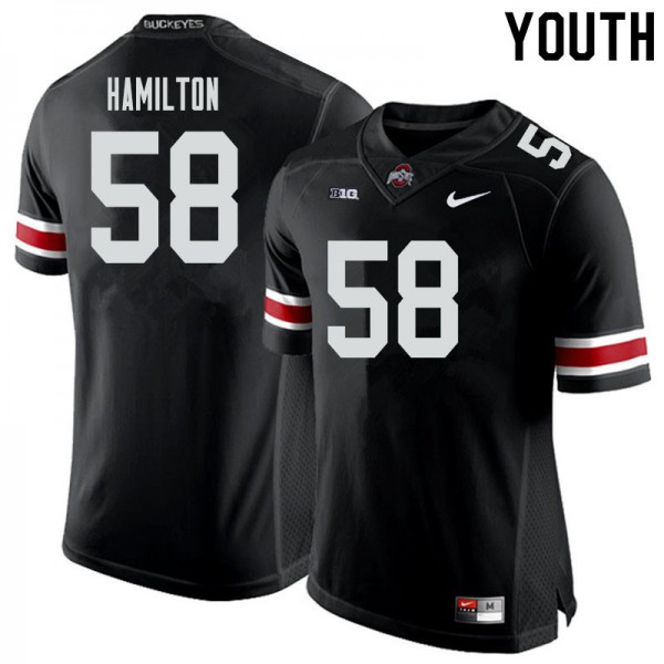 Ohio State Buckeyes #58 Ty Hamilton Youth NCAA Jersey Black